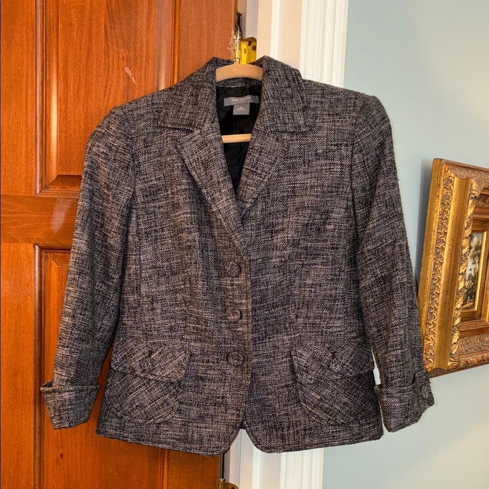 Ann Taylor Charcoal Tweed Blazer